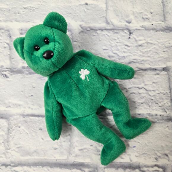 1997 Erin Beanie Baby NO PAPER TAG St Patrick's Day Lucky Irish Shamrock - Picture 4 of 9